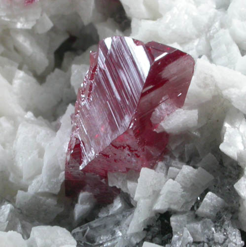 Cinnabar on Dolomite from Chatian Mine, Fenghuang, Hunan, China