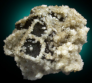 Calcite on Fluorite from Cave-in-Rock District, Hardin County, Illinois