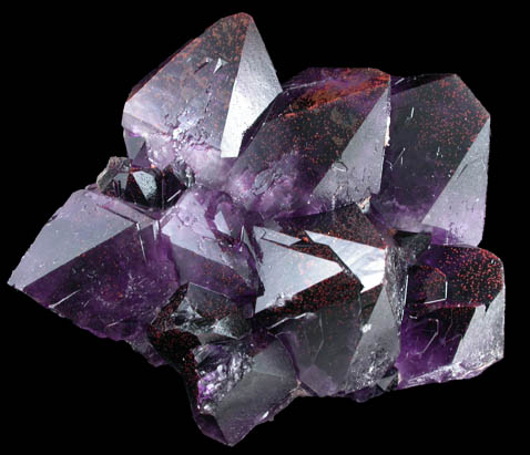 Quartz var. Amethyst Quartz with Hematite inclusions from Blue Point Mine, Pearl Station, Thunder Bay District, Ontario, Canada