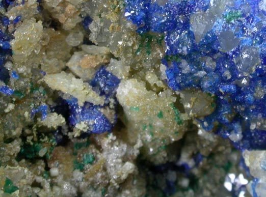 Linarite, Quartz, Brochantite from Blanchard Mine, Hansonburg District, 8.5 km south of Bingham, Socorro County, New Mexico