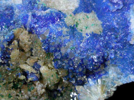 Linarite, Quartz, Brochantite from Blanchard Mine, Hansonburg District, 8.5 km south of Bingham, Socorro County, New Mexico