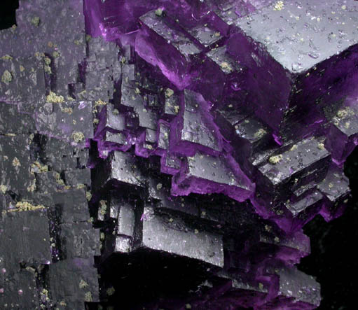 Fluorite with Chalcopyrite from Rosiclare District, Hardin County, Illinois