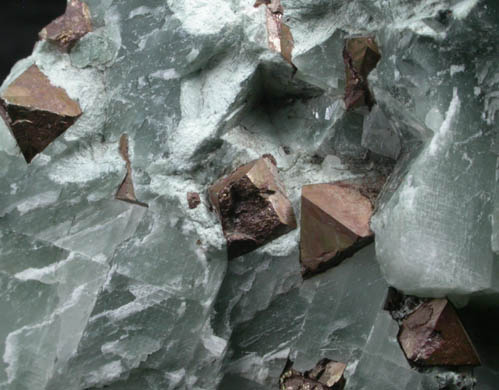 Pyrite in Calcite with Byssolite inclusions from French Creek Iron Mines, St. Peters, Chester County, Pennsylvania