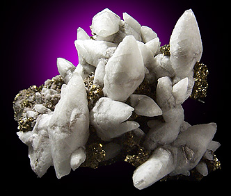 Calcite with Pyrite from Huaron, Peru