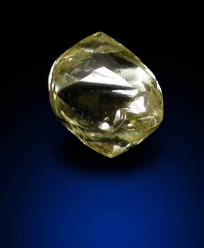 Diamond (0.31 carat fancy-yellow cuttable dodecahedral crystal) from Damtshaa Mine, near Orapa, Botswana