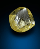 Diamond (0.29 carat fancy-yellow cuttable tetrahexahedral crystal) from Damtshaa Mine, near Orapa, Botswana