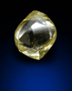 Diamond (0.28 carat fancy-yellow cuttable tetrahexahedral crystal) from Damtshaa Mine, near Orapa, Botswana