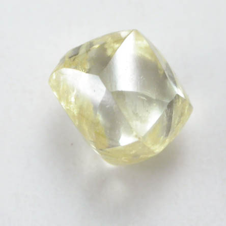 Diamond (0.28 carat fancy-yellow cuttable tetrahexahedral crystal) from Damtshaa Mine, near Orapa, Botswana