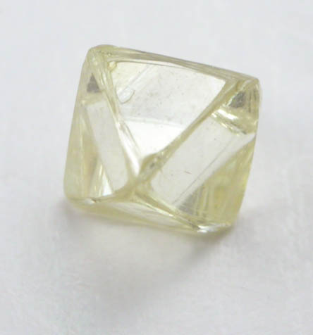 Diamond (0.30 carat yellow cuttable octahedral crystal) from Oranjemund District, southern coastal Namib Desert, Namibia