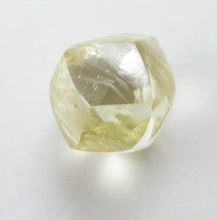 Diamond (0.30 carat fancy-yellow cuttable dodecahedral crystal) from Damtshaa Mine, near Orapa, Botswana