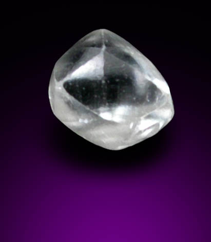 Diamond (0.13 carat pale-gray cuttable tetrahexahedral crystal) from Oranjemund District, southern coastal Namib Desert, Namibia