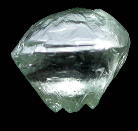 Diamond (0.25 carat cuttable green octahedral crystal) from Vaal River Mining District, Northern Cape Province, South Africa