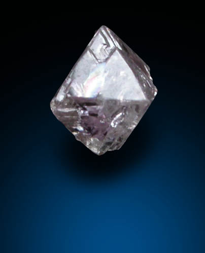 Diamond (0.17 carat gray-pink octahedral crystal) from Argyle Mine, Kimberley, Western Australia, Australia