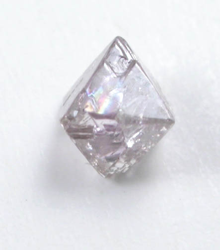 Diamond (0.17 carat gray-pink octahedral crystal) from Argyle Mine, Kimberley, Western Australia, Australia