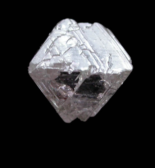 Diamond (0.65 carat pale pink-gray octahedral crystal) from Argyle Mine, Kimberley, Western Australia, Australia