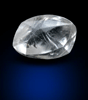 Diamond (0.88 carat pale-gray cuttable elongated crystal) from Oranjemund District, southern coastal Namib Desert, Namibia