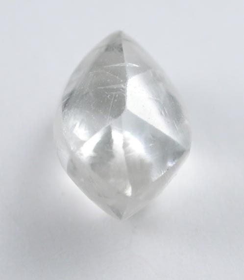 Diamond (0.88 carat pale-gray cuttable elongated crystal) from Oranjemund District, southern coastal Namib Desert, Namibia