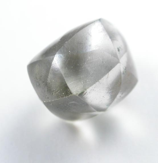 Diamond (1.23 carat cuttable greenish-gray elongated crystal) from Oranjemund District, southern coastal Namib Desert, Namibia