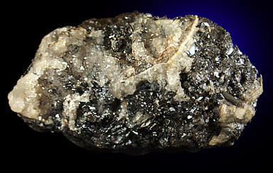 Pyrolusite and Quartz from Negaunee, Marquette County, Michigan