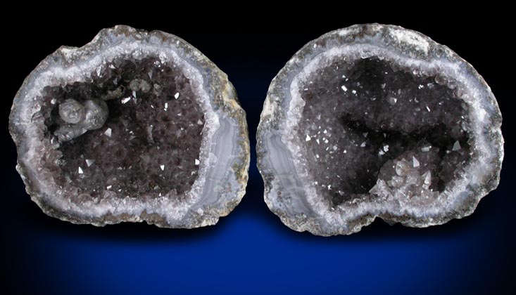 Quartz Geode with Calcite from Las Choyas, Chihuahua, Mexico