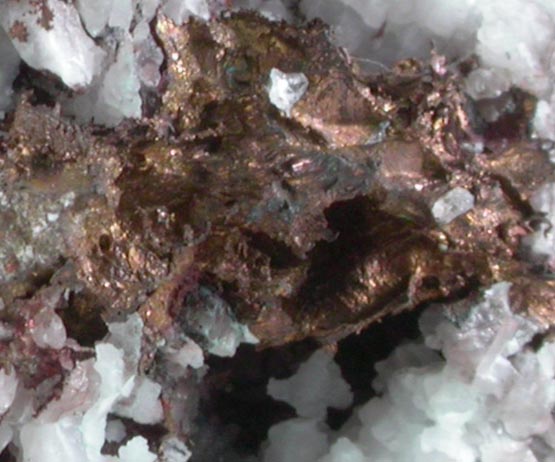 Copper in Quartz from West Ridge Quarry, Charmian, Adams County, Pennsylvania