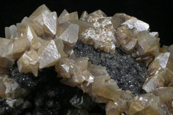 Calcite on Pyrite from San Antonio Mine, Santa Eulalia District, Aquiles Serdán, Chihuahua, Mexico