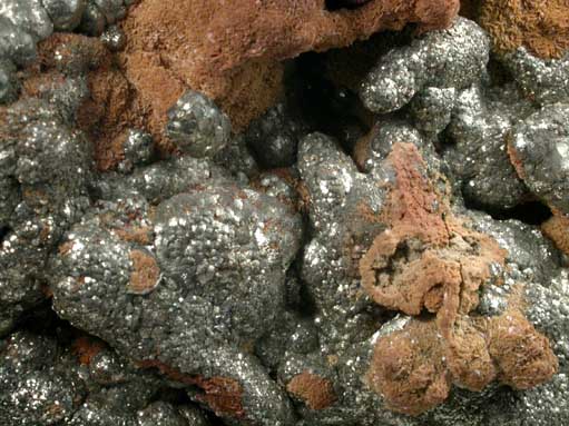 Pyrite on Siderite-Dolomite from Mexico