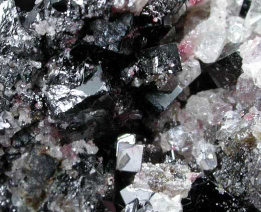 Magnetite (rare cubic crystal form) with Sphalerite from ZCA Mine No. 4, Fowler Ore Body, 2500' Level, Balmat, St. Lawrence County, New York