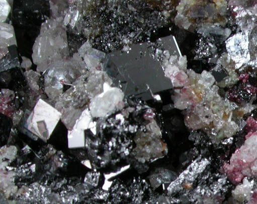 Magnetite (rare cubic crystal form) with Sphalerite from ZCA Mine No. 4, Fowler Ore Body, 2500' Level, Balmat, St. Lawrence County, New York