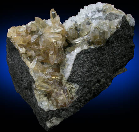 Calcite and Chabazite from Craig's Quarry, Ballymena, County Antrim, Northern Ireland