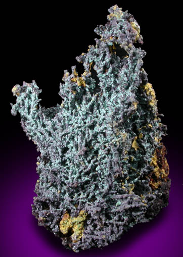 Copper crystals with Cuprite and Malachite from Czar Shaft, Bisbee, Warren District, Cochise County, Arizona