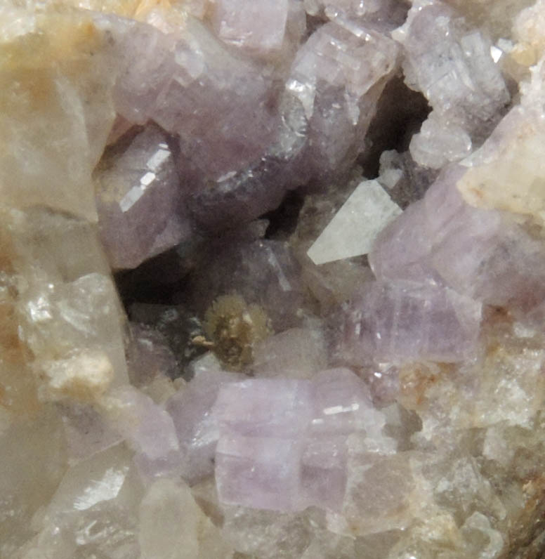 Fluorapatite on Quartz from Harvard Quarry, Noyes Mountain, Greenwood, Oxford County, Maine