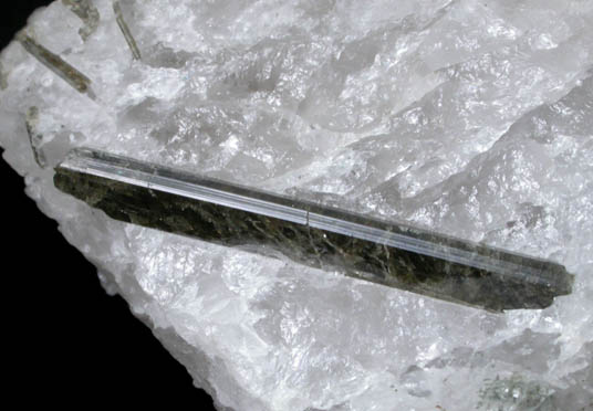 Clinozoisite in Quartz from Keystone Trap Rock Quarry, Cornog, Wallace Township, Chester County, Pennsylvania