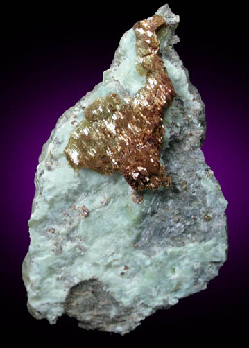 Pyroaurite on Serpentine from Setters Quarry, Shetland Islands, Scotland