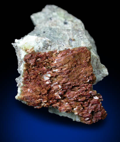 Pyroaurite on Serpentine from Setters Quarry, Shetland Islands, Scotland