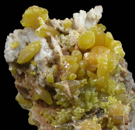 Mimetite from Roughton Gill Mine, Caldbeck Fells, Cumbria, England