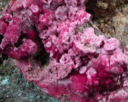 Erythrite from Muckross Mine, Killarney, County Kerry, Ireland