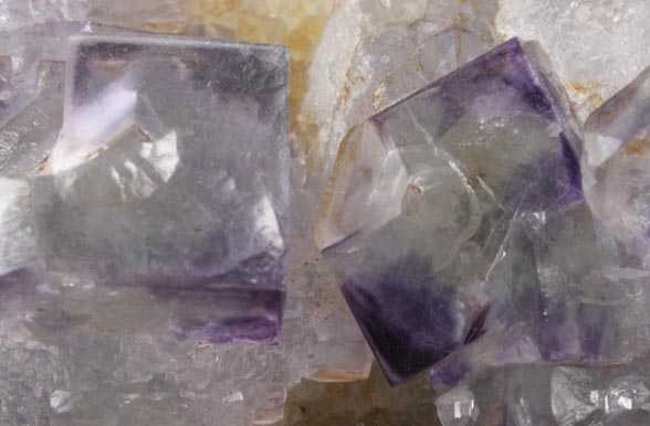 Fluorite (cubic crystals over octahedral crystals) from Dongshan Mine, Linwu, Chenzhou Prefecture, Hunan, China