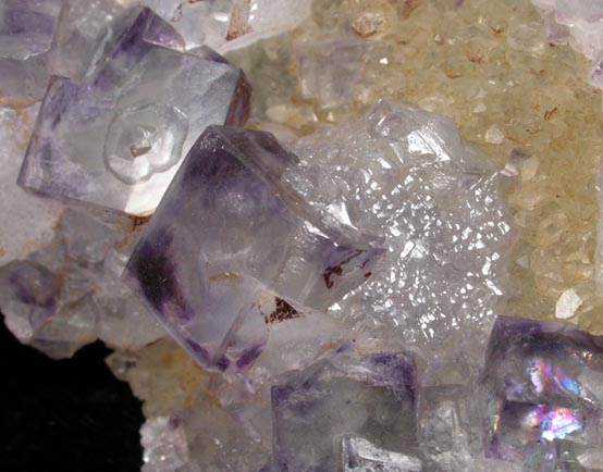 Fluorite (cubic crystals over octahedral crystals) from Dongshan Mine, Linwu, Chenzhou Prefecture, Hunan, China