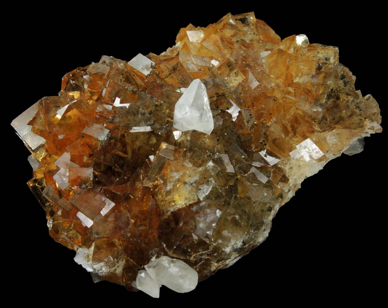 Fluorite, Calcite, Pyrite from Moscona Mine, Solis, Villabona District, Asturias, Spain