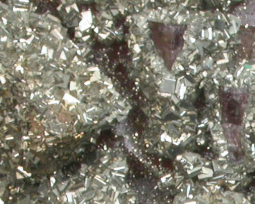 Pyrite on Fluorite from Moscona Mine, Solis, Villabona District, Asturias, Spain