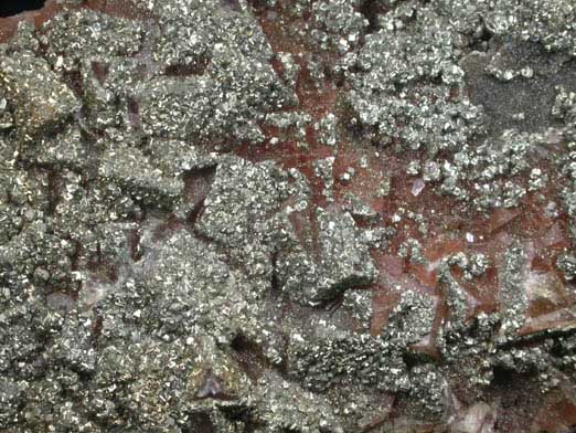 Pyrite on Fluorite from Moscona Mine, Solis, Villabona District, Asturias, Spain