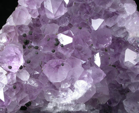 Quartz var. Amethyst with Hematite from Upper New Street Quarry, Paterson, Passaic County, New Jersey