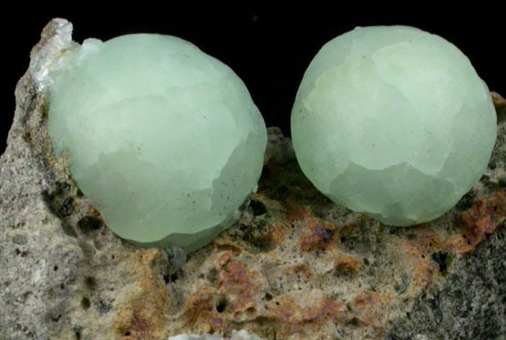 Prehnite from Woodbury Traprock Quarry, east of Woodbury, Litchfield County, Connecticut