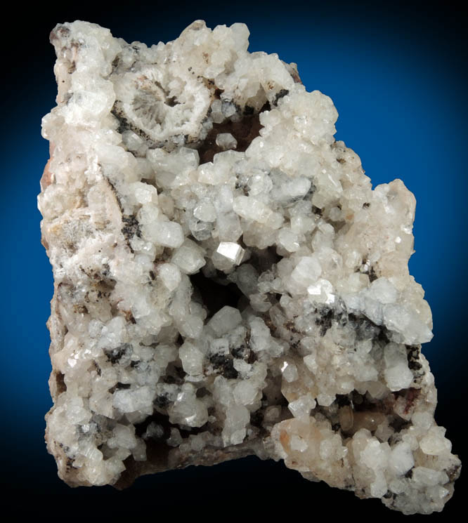 Chabazite over Stilbite with Calcite from Bay of Fundy Zeolite Deposits, Nova Scotia, Canada