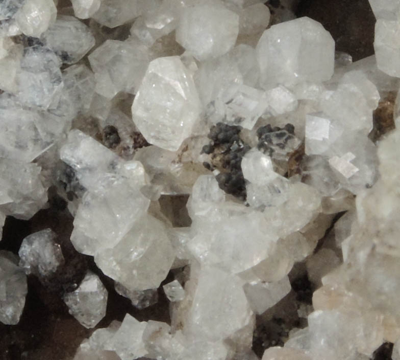 Chabazite over Stilbite with Calcite from Bay of Fundy Zeolite Deposits, Nova Scotia, Canada