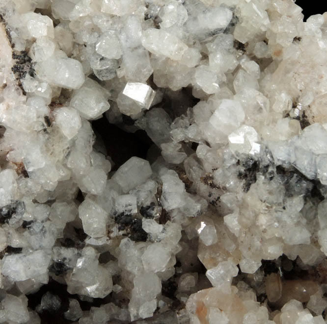 Chabazite over Stilbite with Calcite from Bay of Fundy Zeolite Deposits, Nova Scotia, Canada