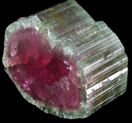 Elbaite var. Watermelon Tourmaline from Dunton Quarry, Plumbago Mountain, Hall's Ridge, Newry, Oxford County, Maine