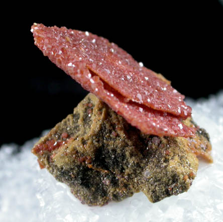 Vanadinite pseudomorphs after Wulfenite from Rowley Mine, 20 km northwest of Theba, Painted Rock Mountains, Maricopa County, Arizona