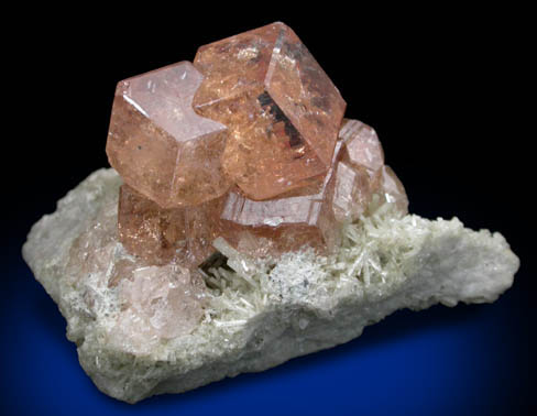 Grossular Garnet on Diopside from Jeffrey Mine, Asbestos, Qubec, Canada